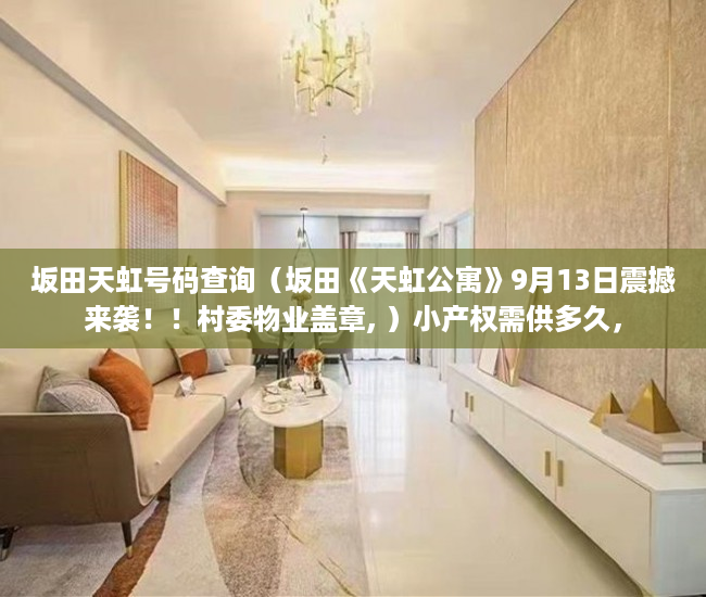 坂田天虹号码查询（坂田《天虹公寓》9月13日震撼来袭！！村委物业盖章, ）小产权需供多久，