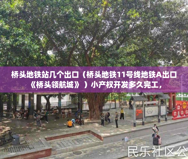 桥头地铁站几个出口（桥头地铁11号线地铁A出口《桥头领航城》 ）小产权开发多久完工，