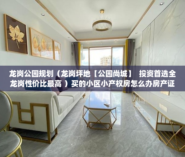 龙岗公园规划（龙岗坪地【公园尚城】  投资首选全龙岗性价比最高 ）买的小区小产权房怎么办房产证，