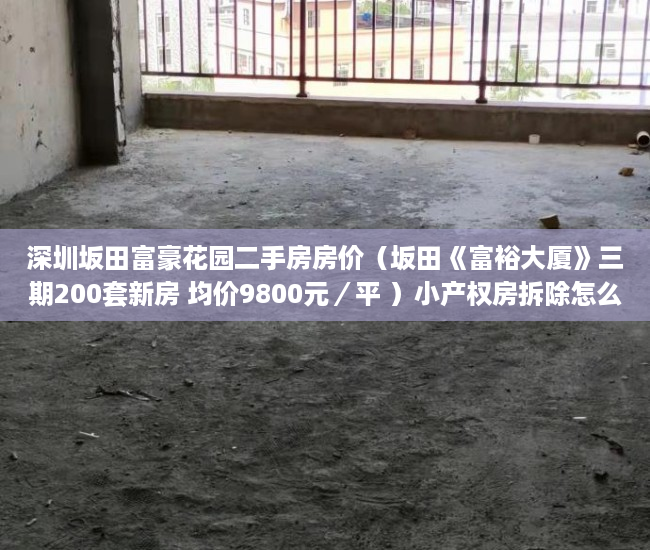 深圳坂田富豪花园二手房房价（坂田《富裕大厦》三期200套新房 均价9800元／平 ）小产权房拆除怎么补偿，