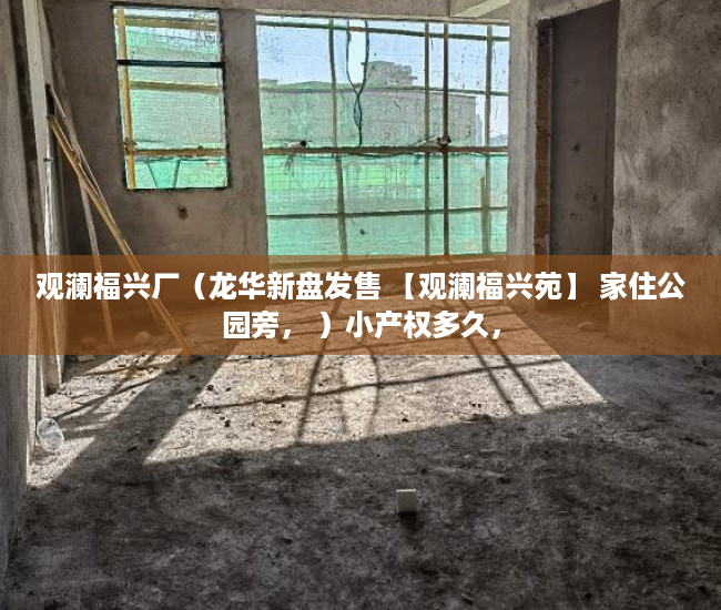 观澜福兴厂（龙华新盘发售 【观澜福兴苑】 家住公园旁， ）小产权多久，