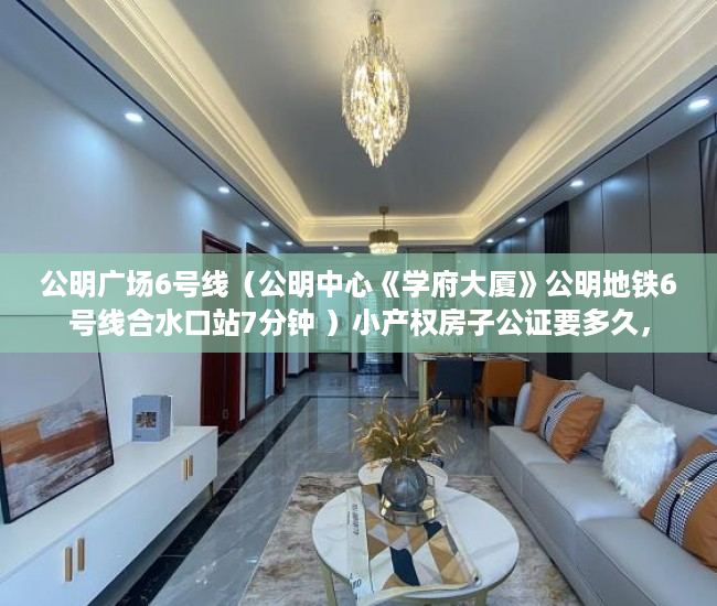公明广场6号线（公明中心《学府大厦》公明地铁6号线合水口站7分钟 ）小产权房子公证要多久，