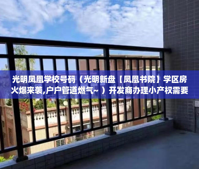 光明凤凰学校号码（光明新盘【凤凰书院】学区房火爆来袭,户户管道燃气~ ）开发商办理小产权需要多久，