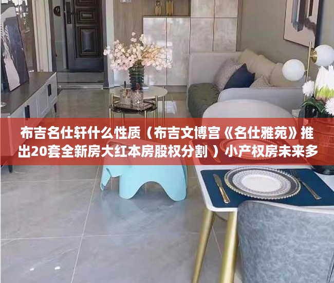 布吉名仕轩什么性质（布吉文博宫《名仕雅苑》推出20套全新房大红本房股权分割 ）小产权房未来多久会转正，