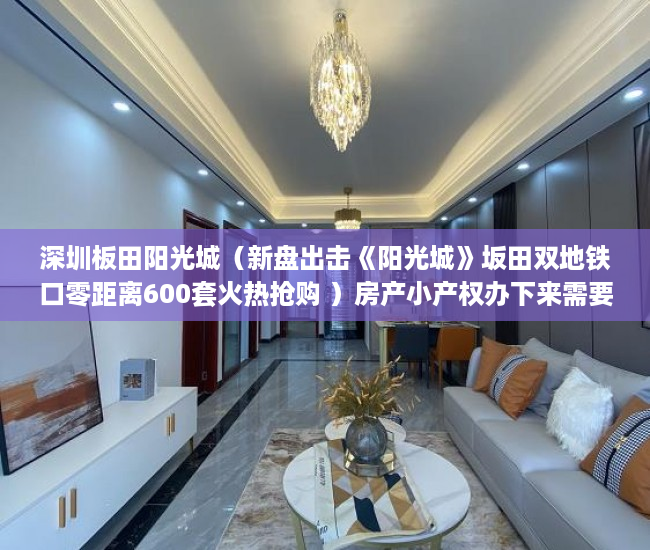 深圳板田阳光城（新盘出击《阳光城》坂田双地铁口零距离600套火热抢购 ）房产小产权办下来需要多久，