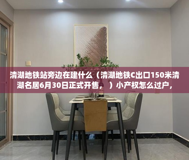 清湖地铁站旁边在建什么（清湖地铁C出口150米清湖名居6月30日正式开售， ）小产权怎么过户，