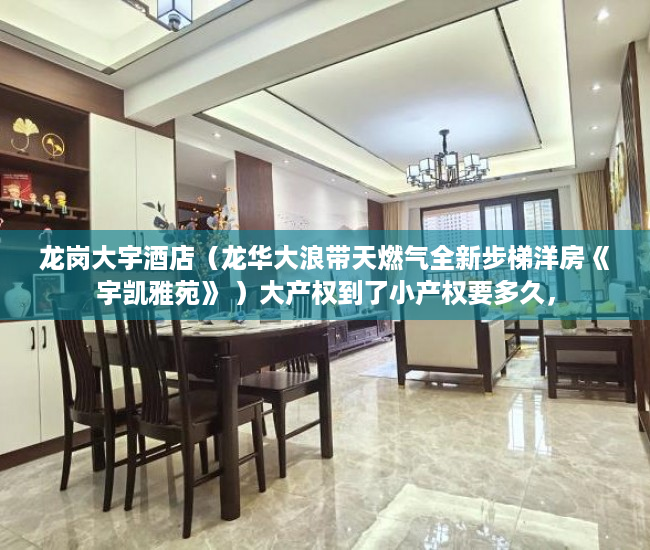 龙岗大宇酒店（龙华大浪带天燃气全新步梯洋房《宇凯雅苑》 ）大产权到了小产权要多久，