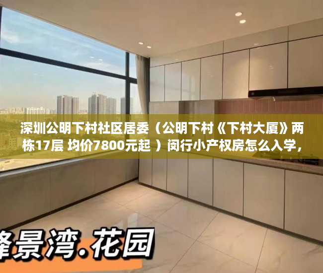 深圳公明下村社区居委（公明下村《下村大厦》两栋17层 均价7800元起 ）闵行小产权房怎么入学，