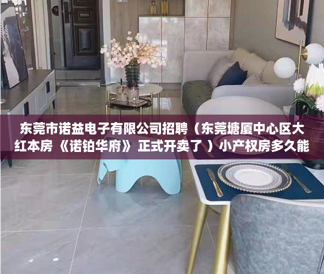 东莞市诺益电子有限公司招聘（东莞塘厦中心区大红本房 《诺铂华府》 正式开卖了 ）小产权房多久能转售，