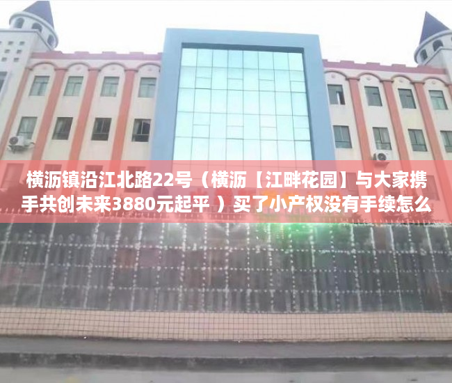 横沥镇沿江北路22号（横沥【江畔花园】与大家携手共创未来3880元起平 ）买了小产权没有手续怎么办，