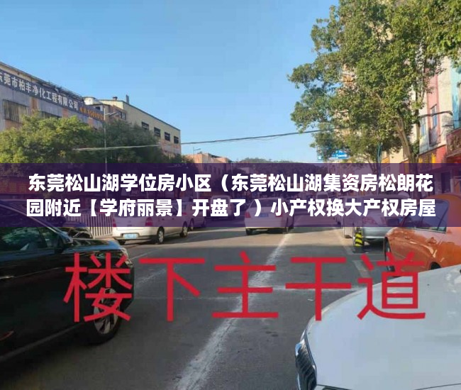 东莞松山湖学位房小区（东莞松山湖集资房松朗花园附近【学府丽景】开盘了 ）小产权换大产权房屋评估需要多久，