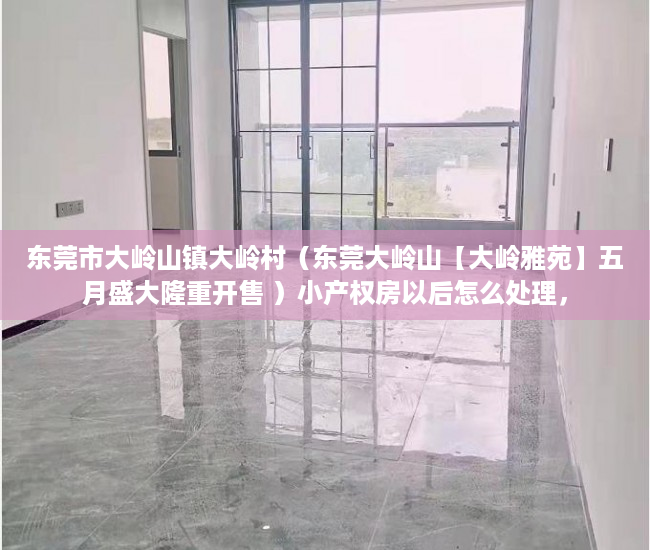 东莞市大岭山镇大岭村（东莞大岭山【大岭雅苑】五月盛大隆重开售 ）小产权房以后怎么处理，