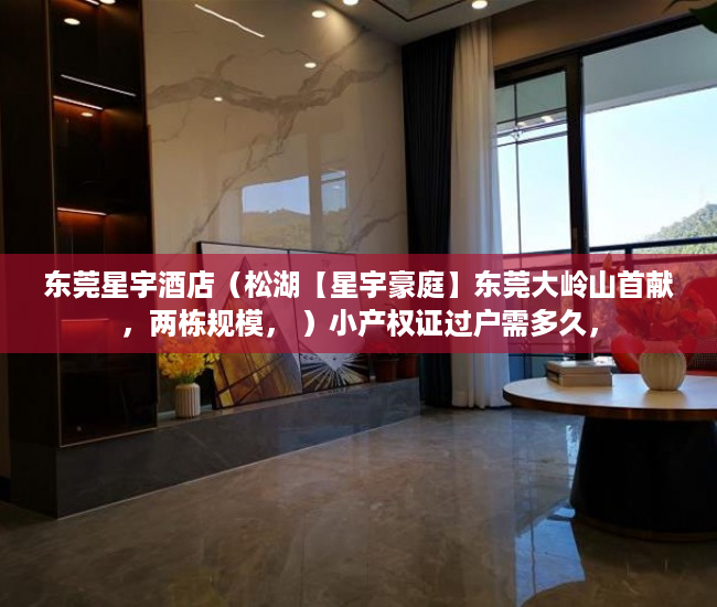 东莞星宇酒店（松湖【星宇豪庭】东莞大岭山首献，两栋规模， ）小产权证过户需多久，