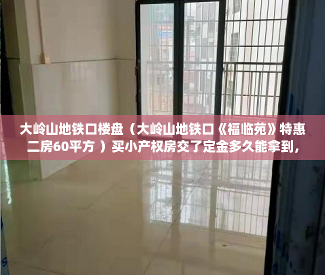 大岭山地铁口楼盘（大岭山地铁口《福临苑》特惠二房60平方 ）买小产权房交了定金多久能拿到，