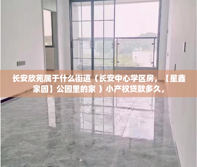 长安欣苑属于什么街道（长安中心学区房，【星鑫家园】公园里的家 ）小产权贷款多久，