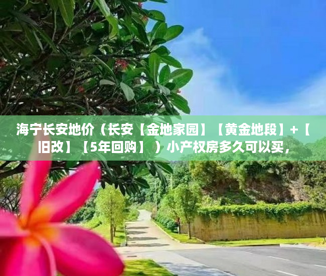 海宁长安地价（长安【金地家园】【黄金地段】+【旧改】【5年回购】 ）小产权房多久可以买，