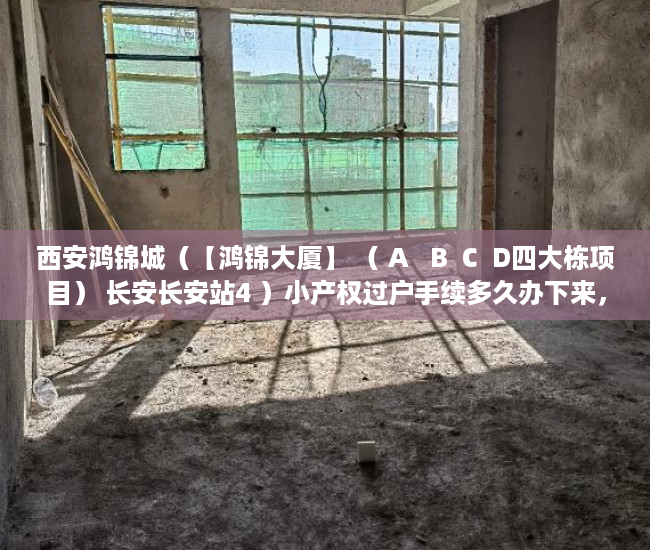 西安鸿锦城（【鸿锦大厦】 （ A   B  C  D四大栋项目） 长安长安站4 ）小产权过户手续多久办下来，