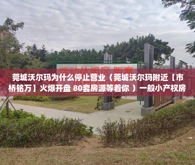 莞城沃尔玛为什么停止营业（莞城沃尔玛附近【市桥铭万】火爆开盘 80套房源等着你 ）一般小产权房产证多久能下来，