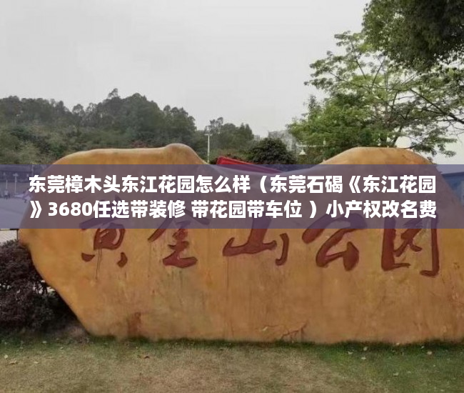 东莞樟木头东江花园怎么样（东莞石碣《东江花园》3680任选带装修 带花园带车位 ）小产权改名费怎么算，
