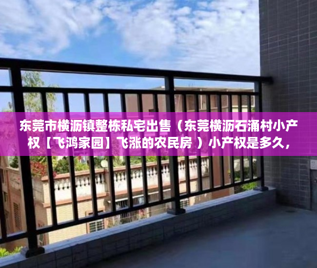东莞市横沥镇整栋私宅出售（东莞横沥石涌村小产权【飞鸿家园】飞涨的农民房 ）小产权是多久，