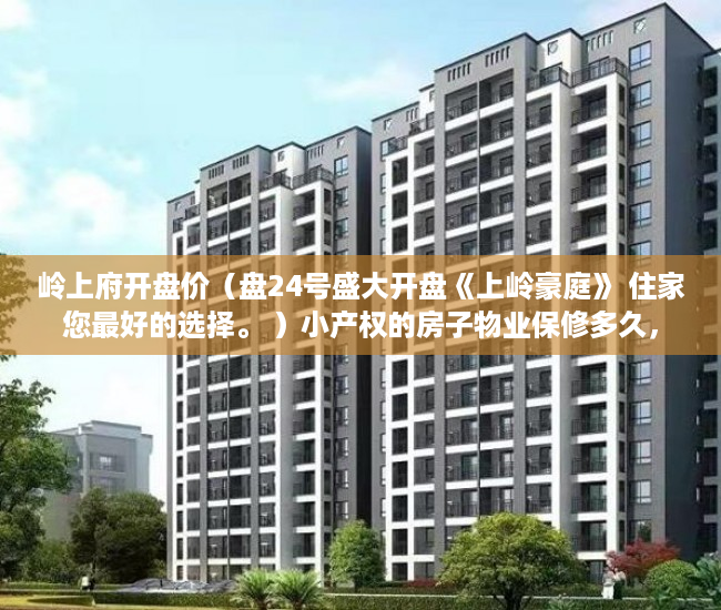 岭上府开盘价（盘24号盛大开盘《上岭豪庭》 住家您最好的选择。 ）小产权的房子物业保修多久，