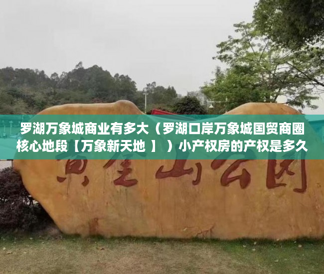 罗湖万象城商业有多大（罗湖口岸万象城国贸商圈核心地段【万象新天地 】 ）小产权房的产权是多久，