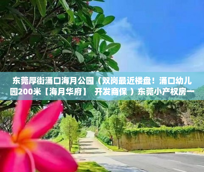 东莞厚街涌口海月公园（双岗最近楼盘！涌口幼儿园200米【海月华府】  开发商保 ）东莞小产权房一般贷款多久，