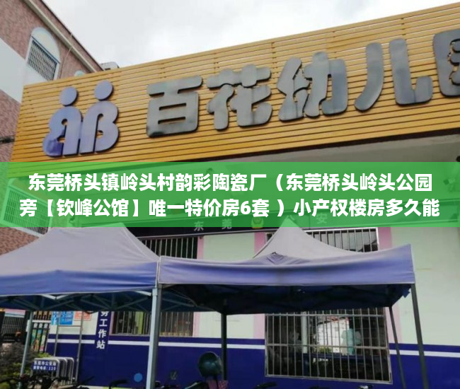东莞桥头镇岭头村韵彩陶瓷厂（东莞桥头岭头公园旁【钦峰公馆】唯一特价房6套 ）小产权楼房多久能转正，