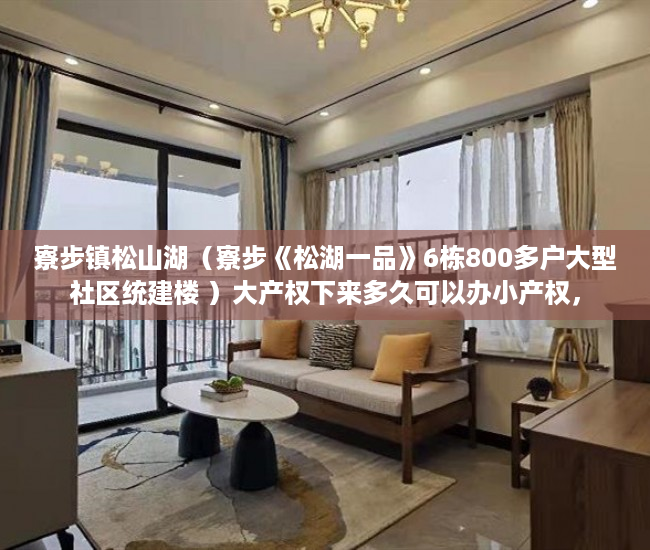 寮步镇松山湖（寮步《松湖一品》6栋800多户大型社区统建楼 ）大产权下来多久可以办小产权，