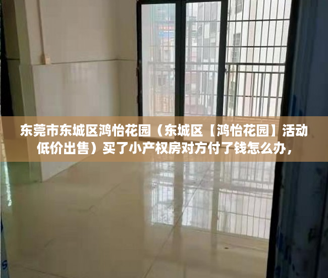 东莞市东城区鸿怡花园（东城区【鸿怡花园】活动低价出售）买了小产权房对方付了钱怎么办，