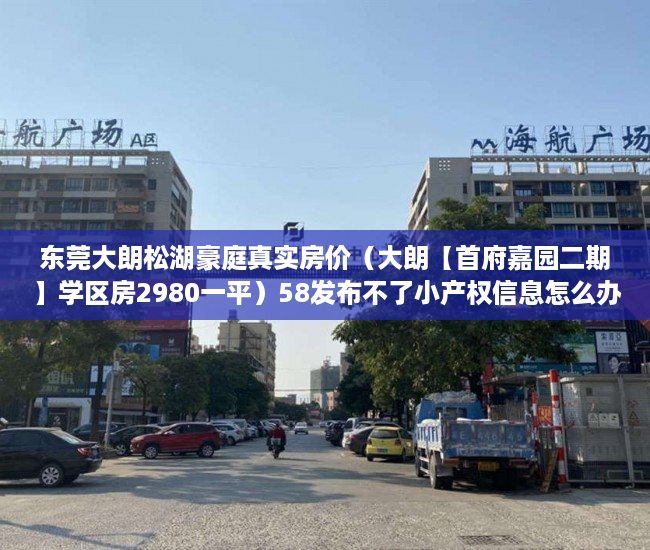 东莞大朗松湖豪庭真实房价（大朗【首府嘉园二期】学区房2980一平）58发布不了小产权信息怎么办，