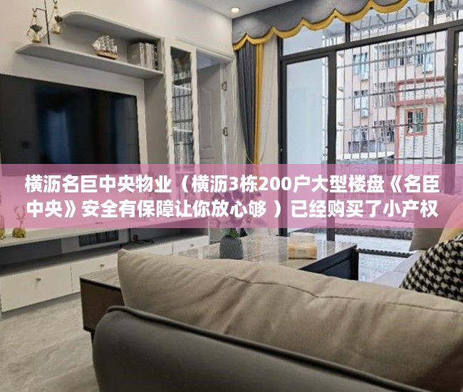横沥名巨中央物业（横沥3栋200户大型楼盘《名臣中央》安全有保障让你放心够 ）已经购买了小产权房怎么办，
