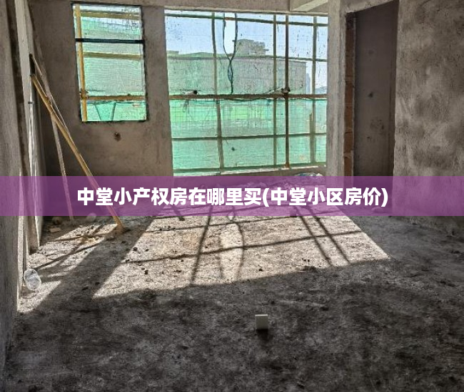 中堂小产权房在哪里买(中堂小区房价) 中堂小产权房在哪里买(中堂小区房价)