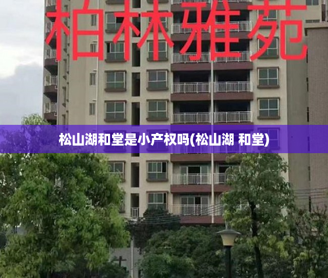 松山湖和堂是小产权吗(松山湖 和堂) 松山湖和堂是小产权吗(松山湖 和堂)
