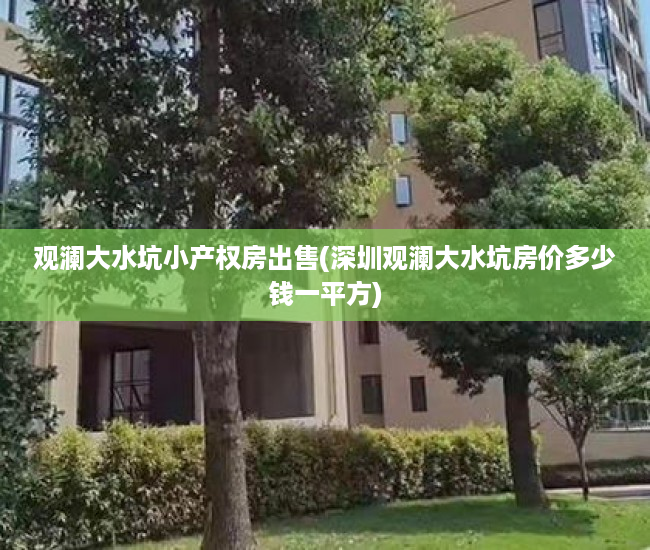 观澜大水坑小产权房出售(深圳观澜大水坑房价多少钱一平方) 观澜大水坑小产权房出售(深圳观澜大水坑房价多少钱一平方)