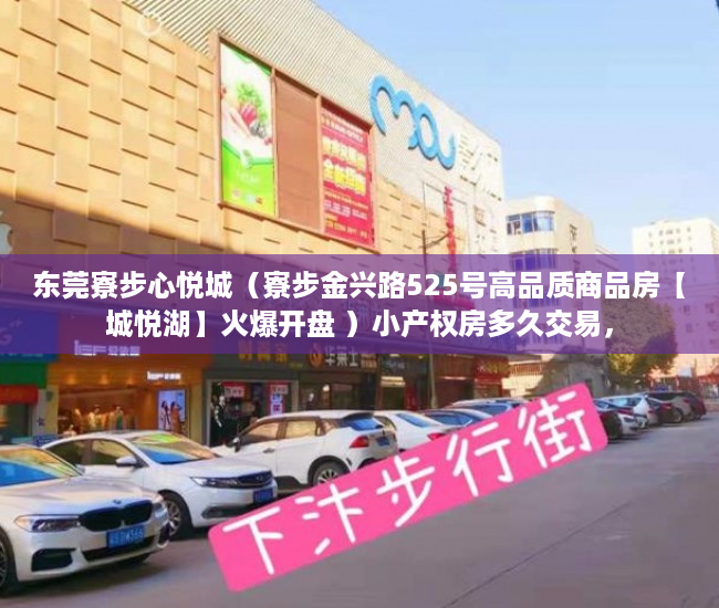 东莞寮步心悦城（寮步金兴路525号高品质商品房【城悦湖】火爆开盘 ）小产权房多久交易，