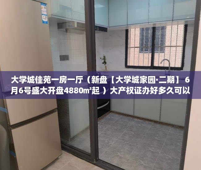 大学城佳苑一房一厅（新盘【大学城家园·二期】 6月6号盛大开盘4880㎡起 ）大产权证办好多久可以办小产权证，