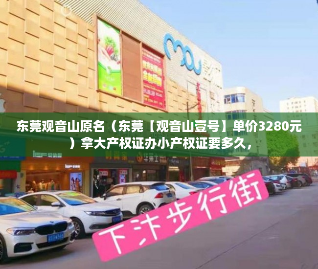 东莞观音山原名（东莞【观音山壹号】单价3280元）拿大产权证办小产权证要多久，