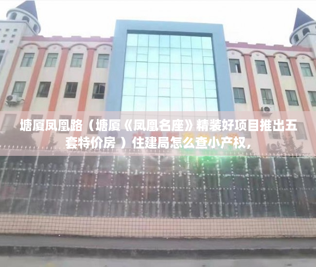 塘厦凤凰路（塘厦《凤凰名座》精装好项目推出五套特价房 ）住建局怎么查小产权，