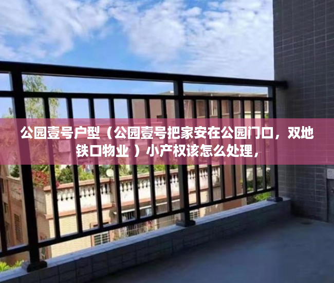 公园壹号户型（公园壹号把家安在公园门口，双地铁口物业 ）小产权该怎么处理，