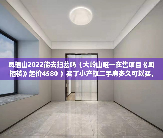 凤栖山2022能去扫墓吗（大岭山唯一在售项目《凤栖楼》起价4580 ）买了小产权二手房多久可以买，