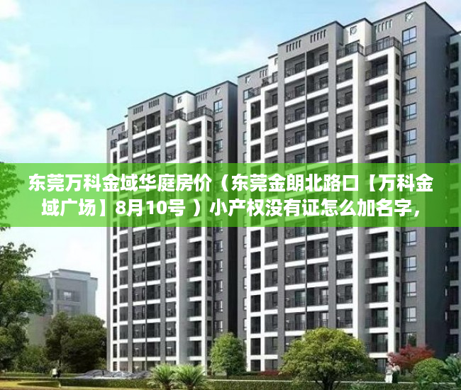 东莞万科金域华庭房价（东莞金朗北路口【万科金域广场】8月10号 ）小产权没有证怎么加名字，