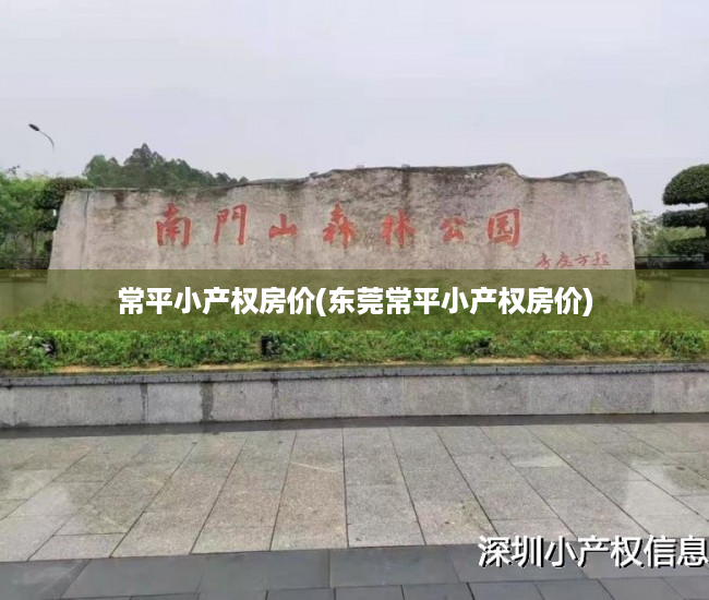 常平小产权房价(东莞常平小产权房价)