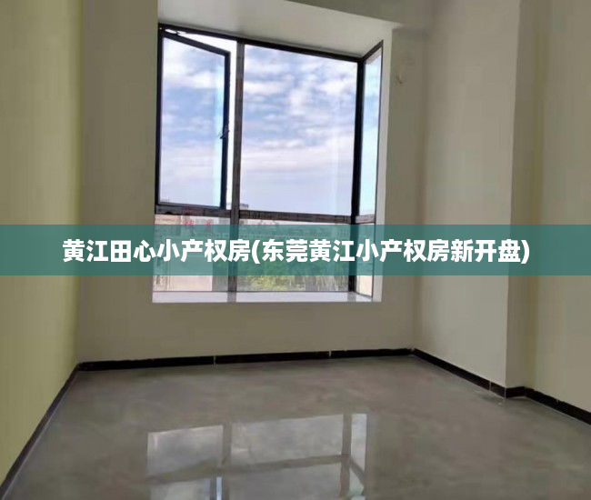 黄江田心小产权房(东莞黄江小产权房新开盘)