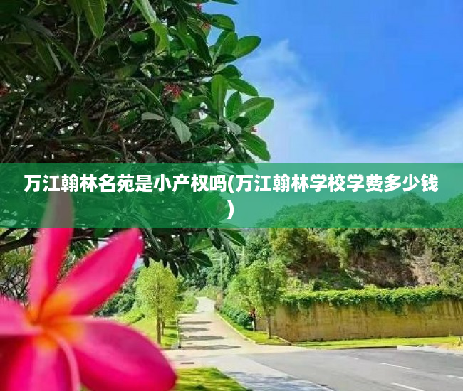 万江翰林名苑是小产权吗(万江翰林学校学费多少钱) 万江翰林名苑是小产权吗(万江翰林学校学费多少钱)