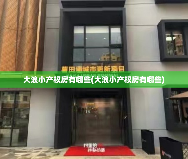 大浪小产权房有哪些(大浪小产权房有哪些) 大浪小产权房有哪些(大浪小产权房有哪些)