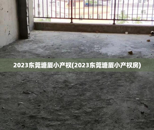 2023东莞塘厦小产权(2023东莞塘厦小产权房)