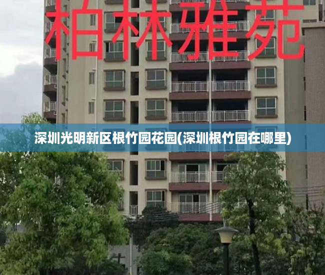 深圳光明新区根竹园花园(深圳根竹园在哪里)