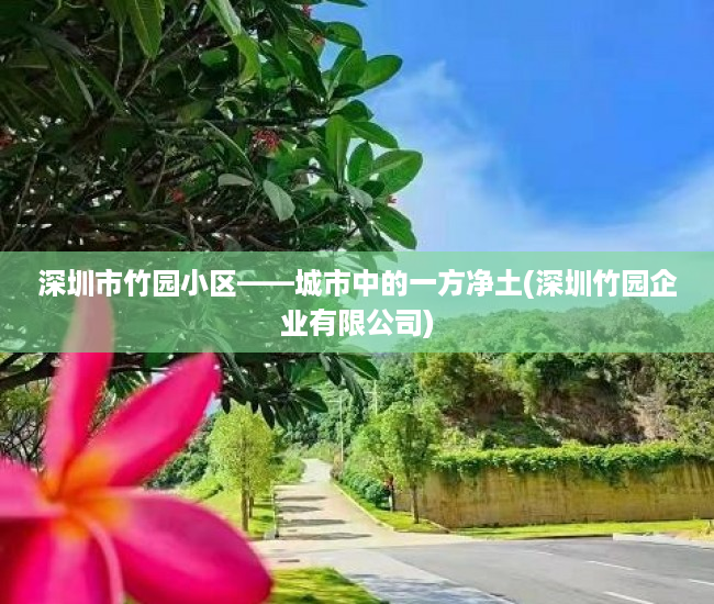 深圳市竹园小区——城市中的一方净土(深圳竹园企业有限公司)