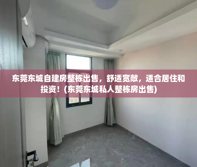 东莞东城自建房整栋出售，舒适宽敞，适合居住和投资！(东莞东城私人整栋房出售)